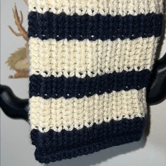 Polo by Ralph Lauren Women's Navy and Ivory Striped Sweater - Picture 5 of 8